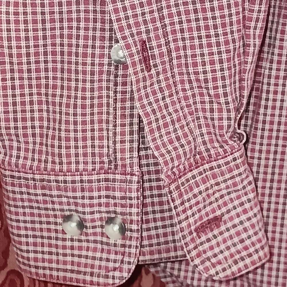 TIMBERLAND Collared Long Sleeve Button Check Men'… - image 7